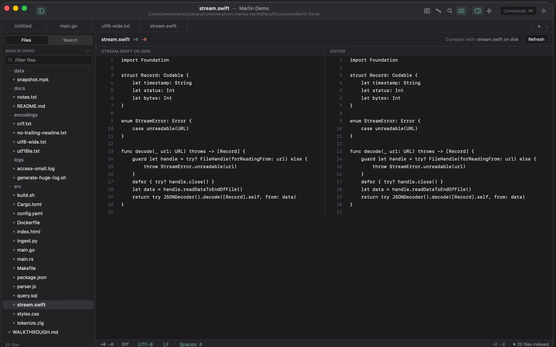 Marlin signature pipeline screen